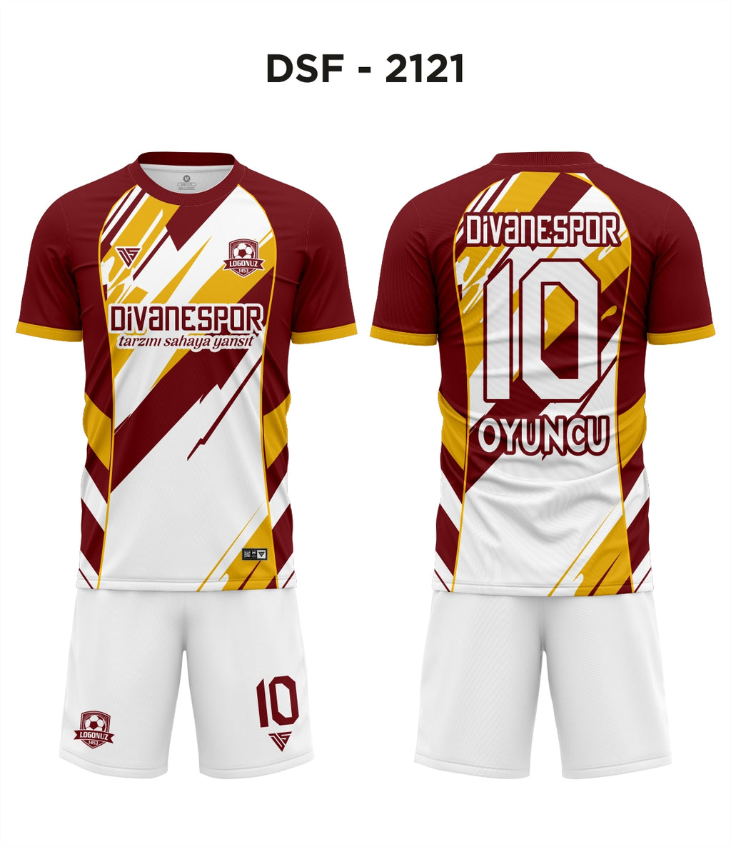 DSF 2121 Roma Bordo-Sarı Futbol Forma