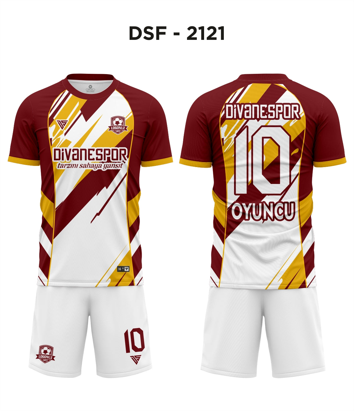 DSF 2121 Roma Bordo-Sarı Futbol Forma