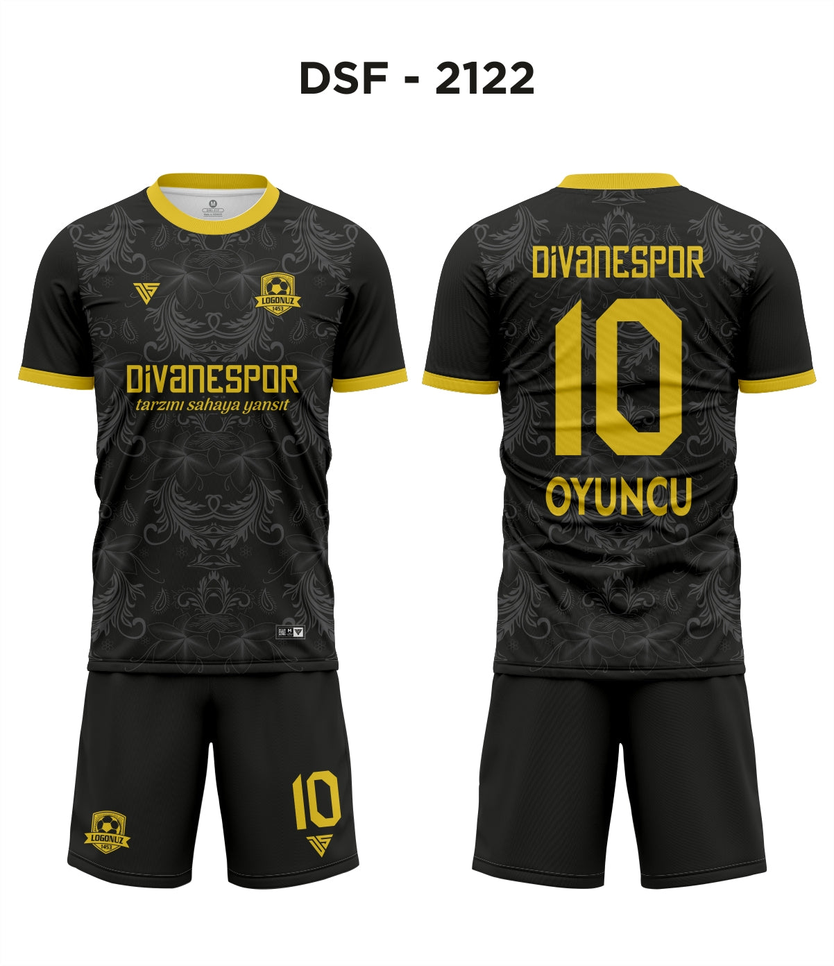 DSF 2122 Roma Siyah-Gold Futbol Forma