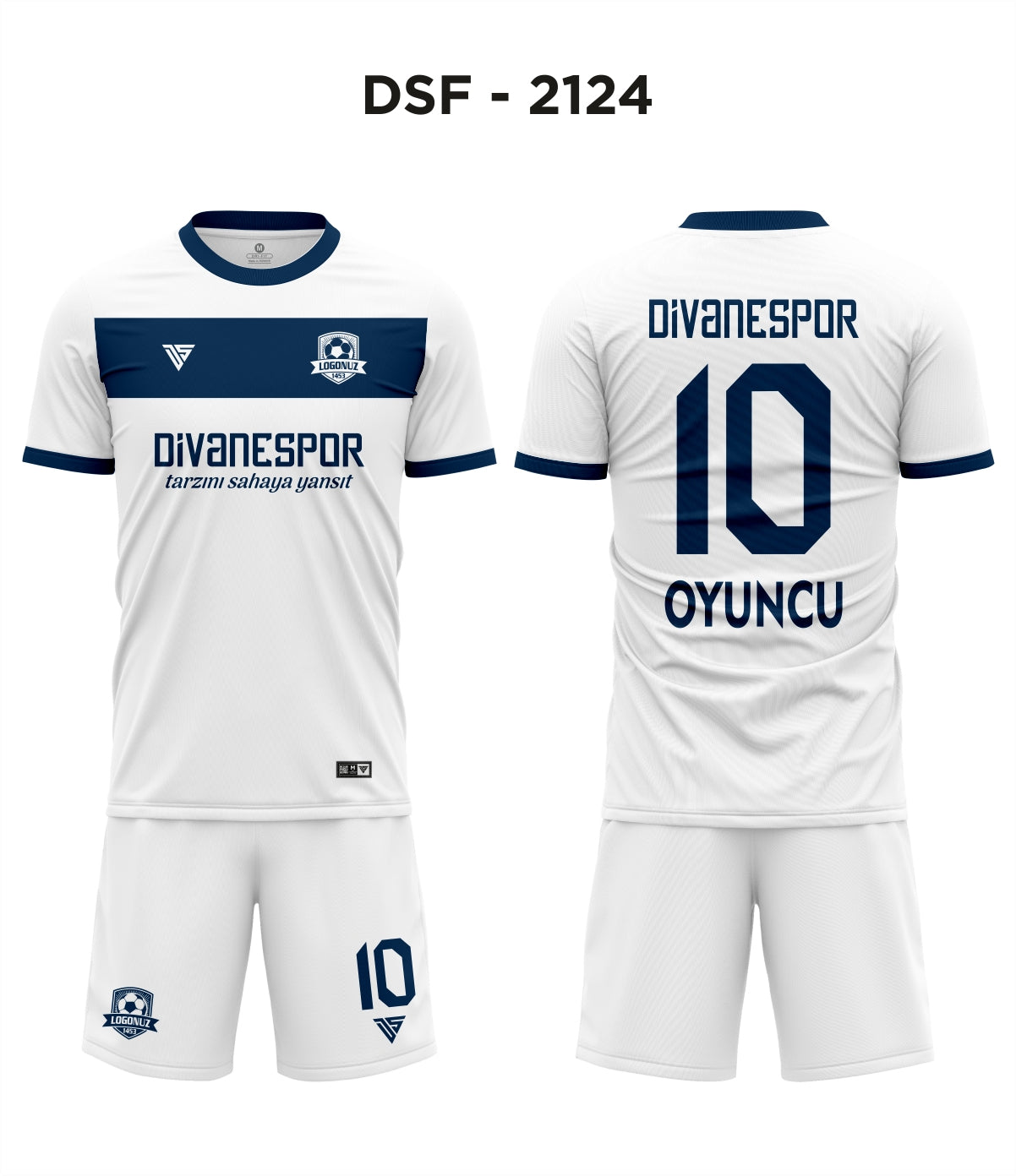 DSF 2124 Beyaz-Lacivert Futbol Forma