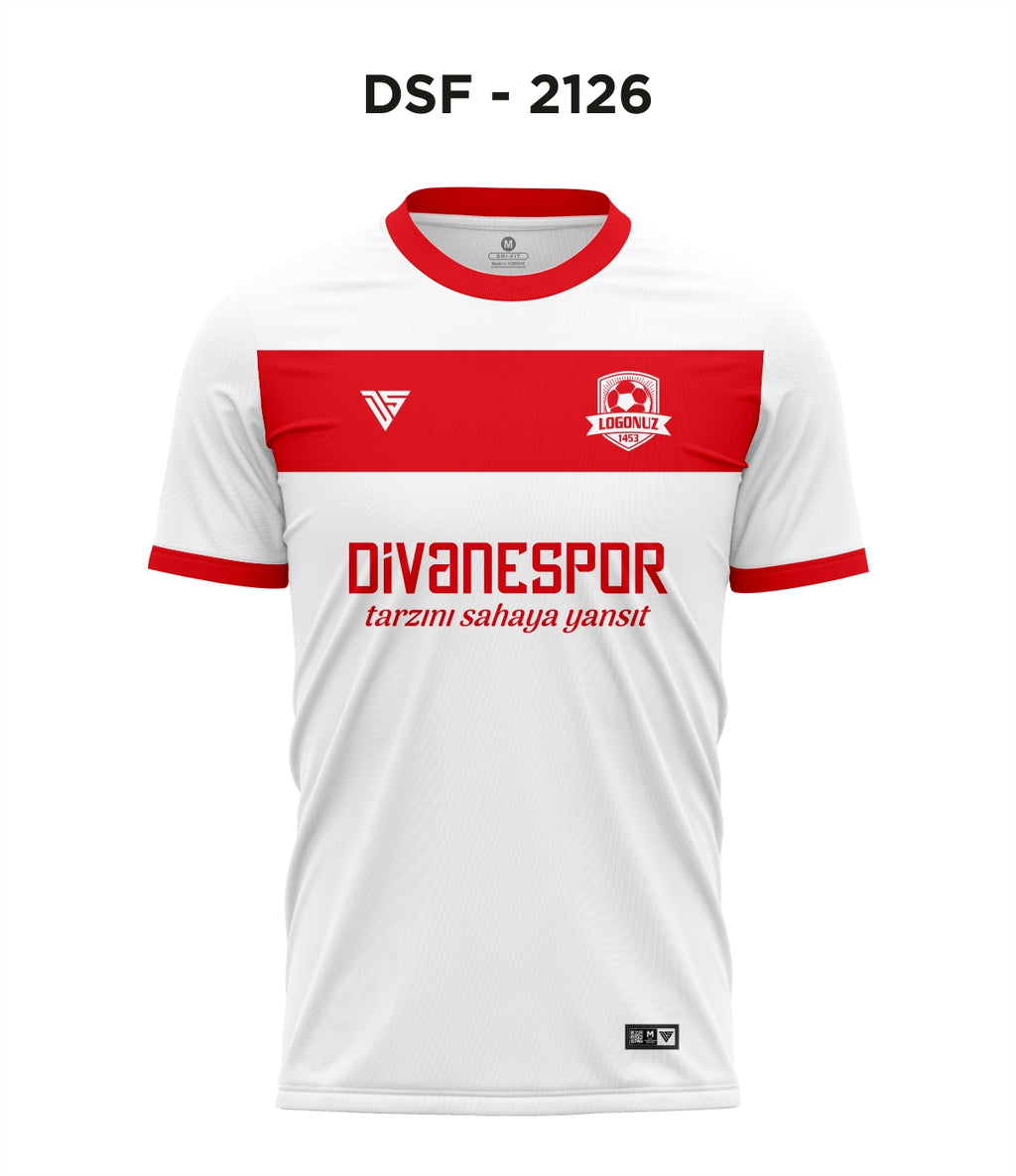 DSF 2126 Beyaz-Kırmızı Futbol Forma