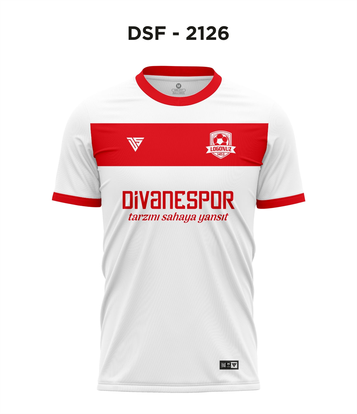 DSF 2126 Beyaz-Kırmızı Futbol Forma