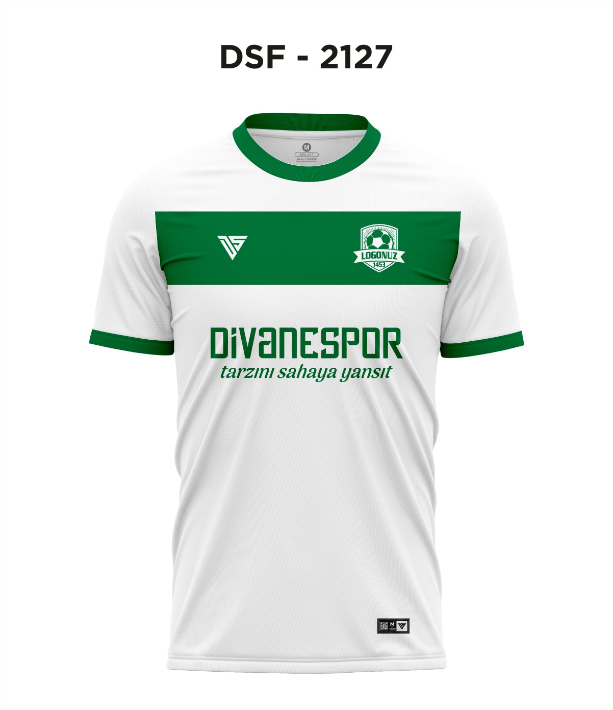 DSF 2127 Beyaz-Yeşil Futbol Forma