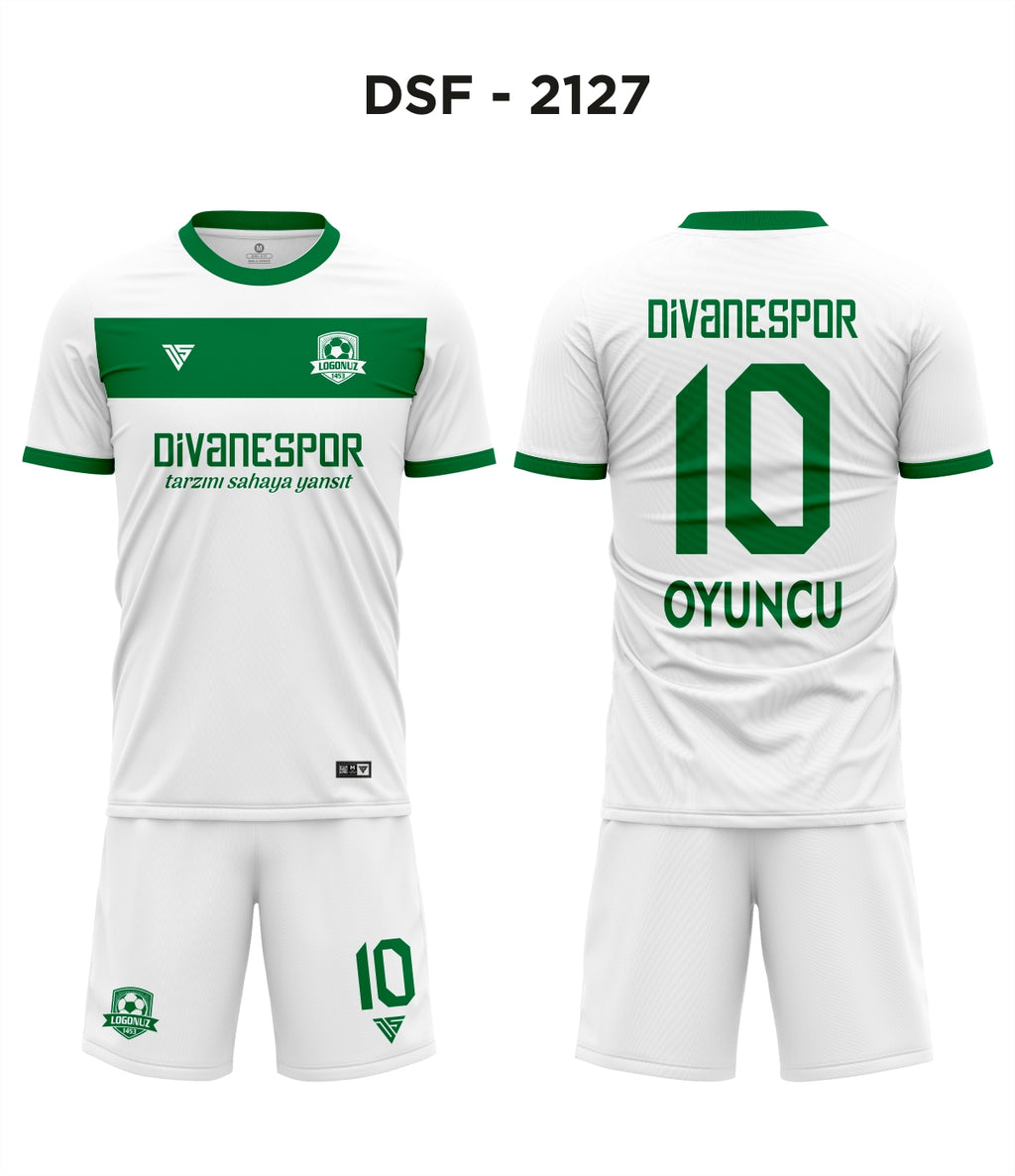 DSF 2127 Beyaz-Yeşil Futbol Forma