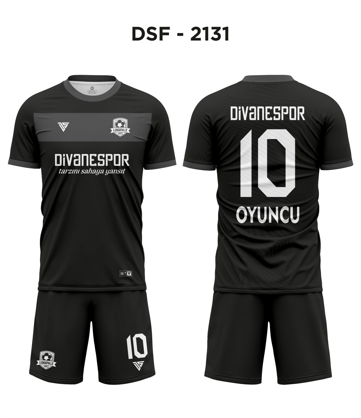 DSF 2131 Siyah-Gri Futbol Forma