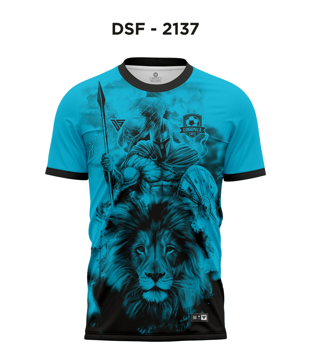 DSF 2137 Turkuaz-Siyah Futbol Forma
