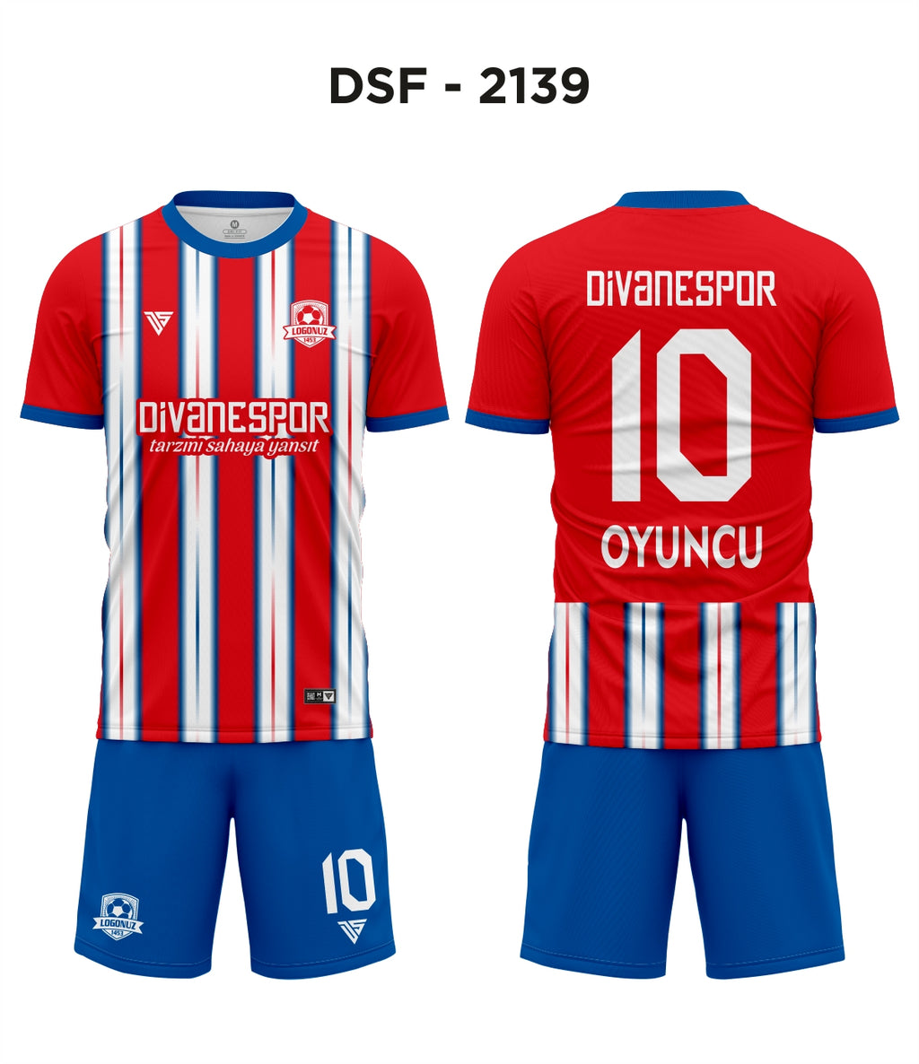 DSF 2139 A.Madrid Kırmızı-Mavi Futbol Forma