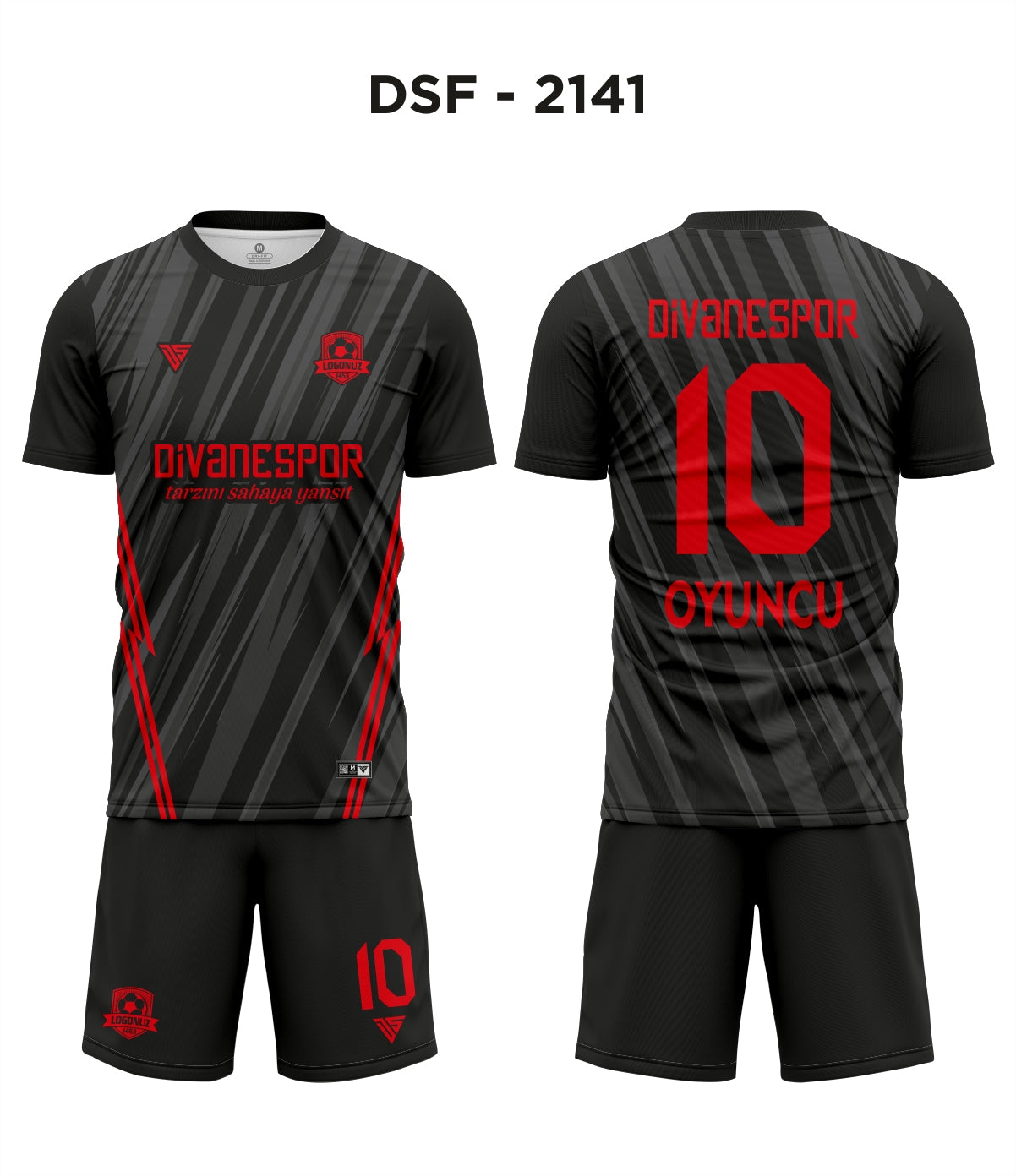 DSF 2141 A.Madrid Siyah-Gri Futbol Forma