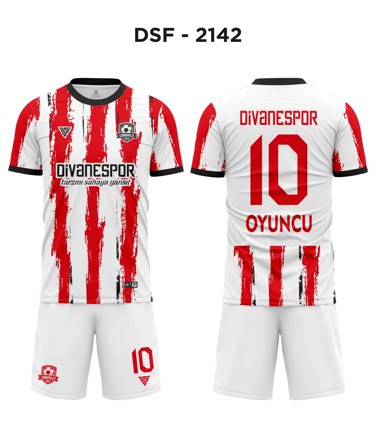 DSF 2142 A.Madrid Kırmızı-Beyaz Futbol Forma