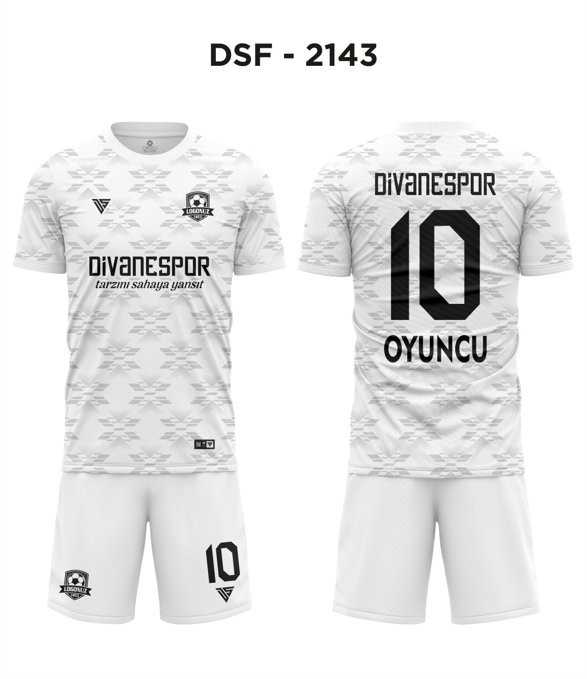 DSF 2143 Beyaz-Gri Futbol Forma
