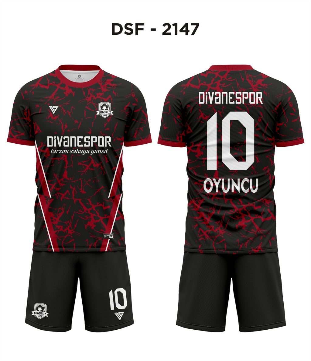 DSF 2147 Barcelona Siyah-Bordo Futbol Forma