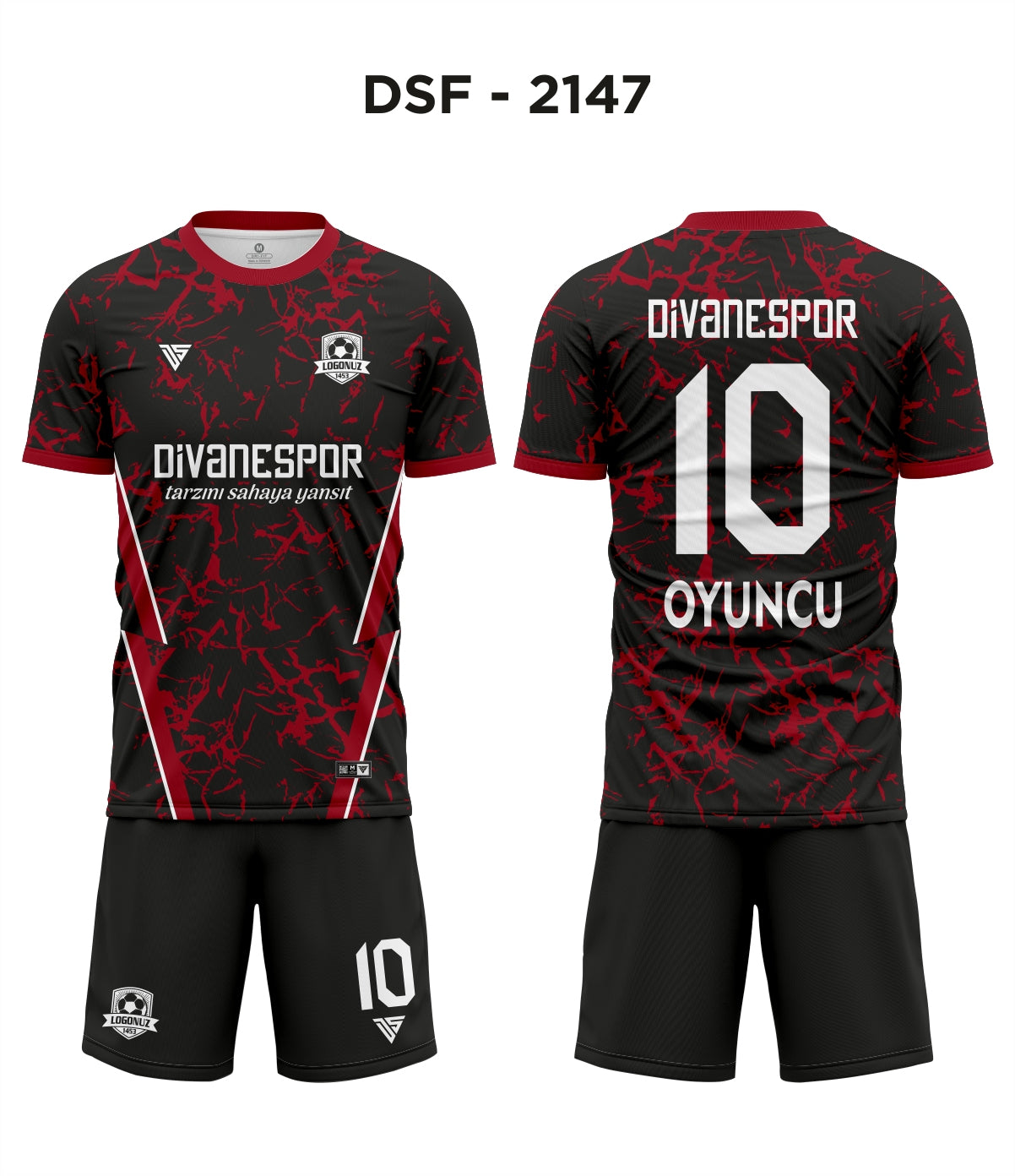 DSF 2147 Barcelona Siyah-Bordo Futbol Forma