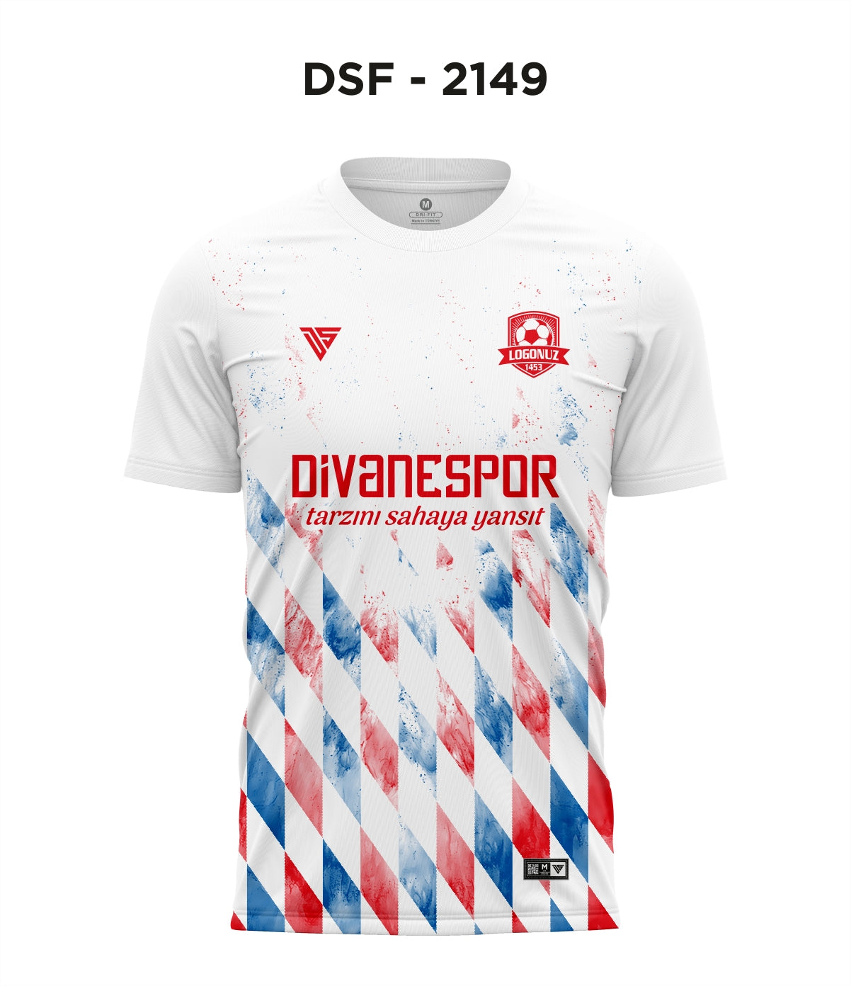 DSF 2149 Beyaz-Kırmızı-Mavi Futbol Forma