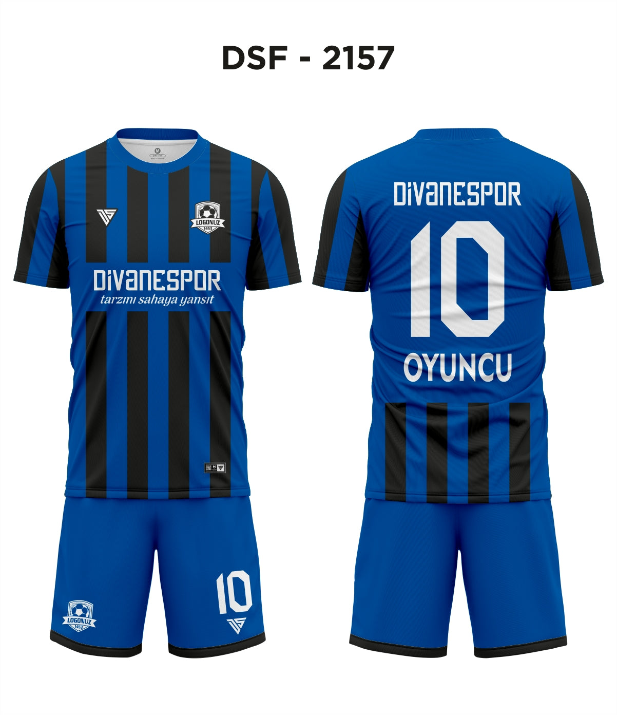DSF 2157 Siyah-Mavi Futbol Forma