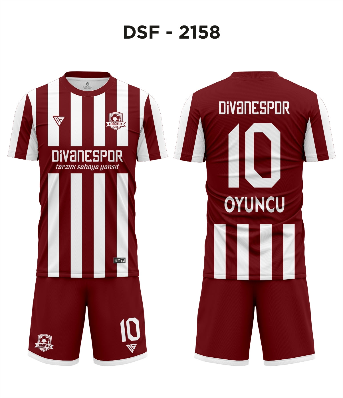 DSF 2158 Bordo-Beyaz Futbol Forma