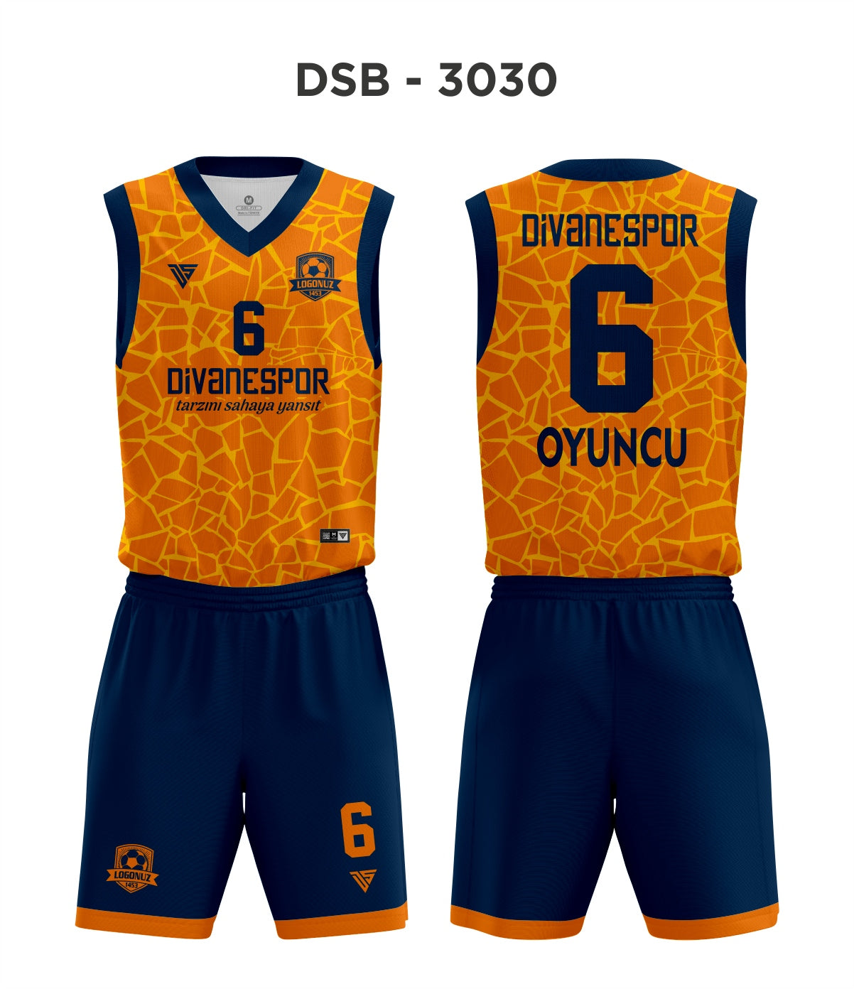 DSF 3030 Lacivert-Turuncu Basketbol Forma