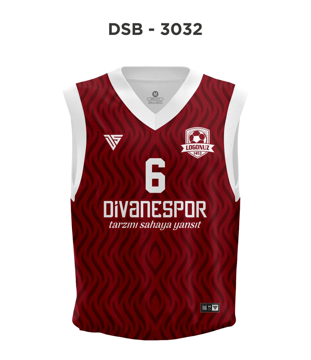 DSF 3032 Bordo-Beyaz Basketbol Forma
