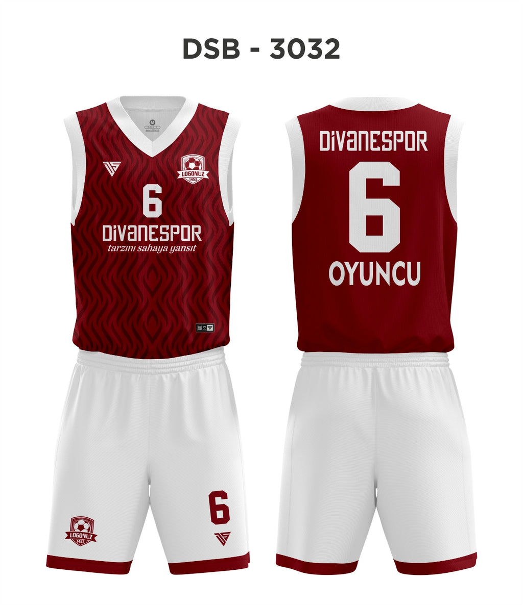 DSF 3032 Bordo-Beyaz Basketbol Forma