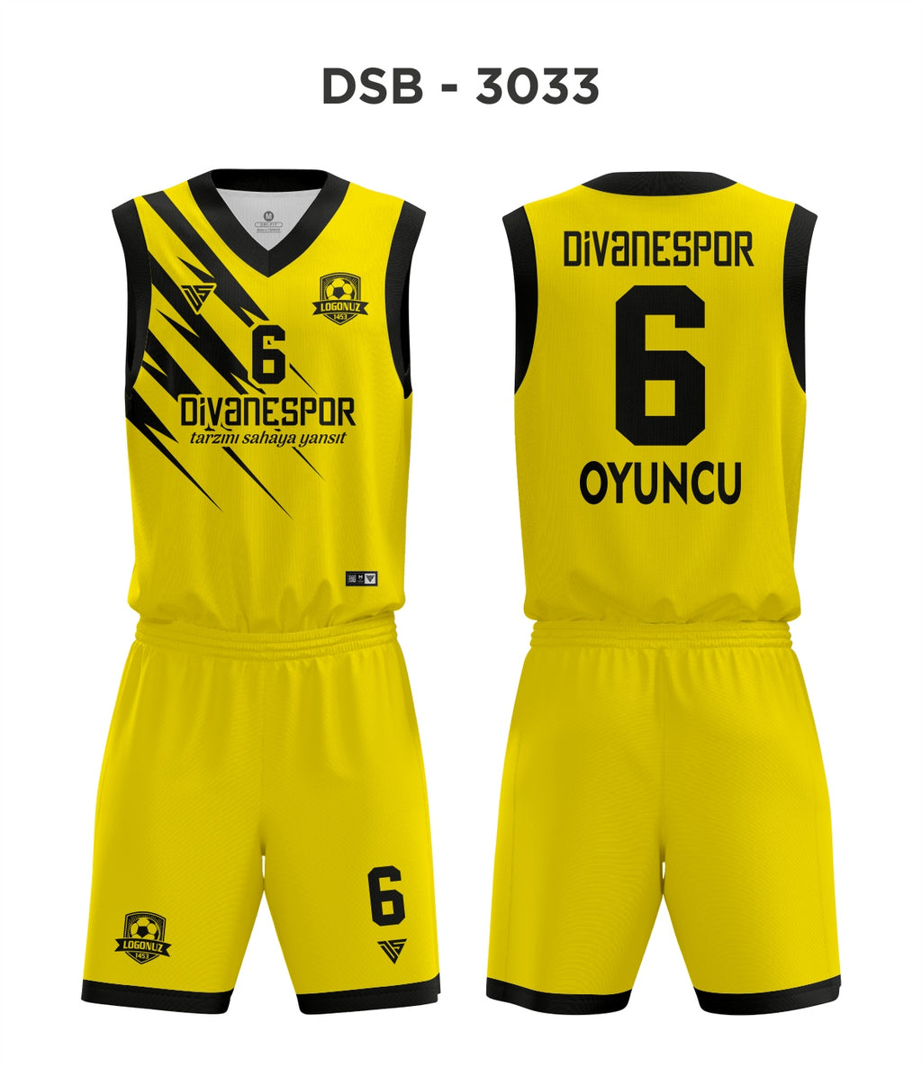DSF 3033 Sarı-Siyah Basketbol Forma