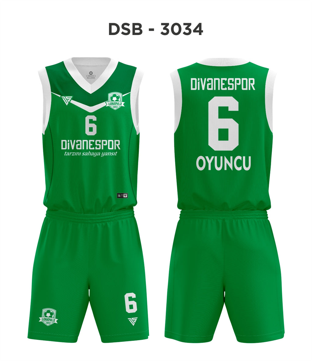 DSF 3034 Yeşil-Beyaz Basketbol Forma