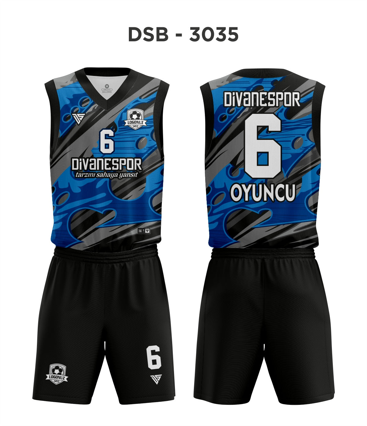 DSF 3035 Siyah-Mavi Basketbol Forma