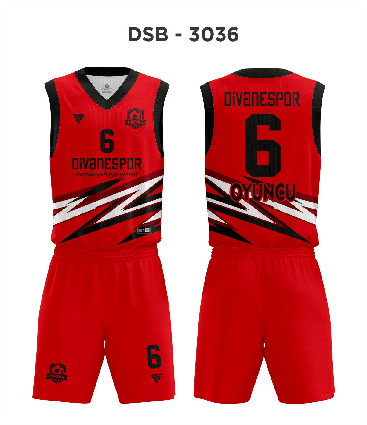DSF 3036 Kırmızı-Siyah Basketbol Forma