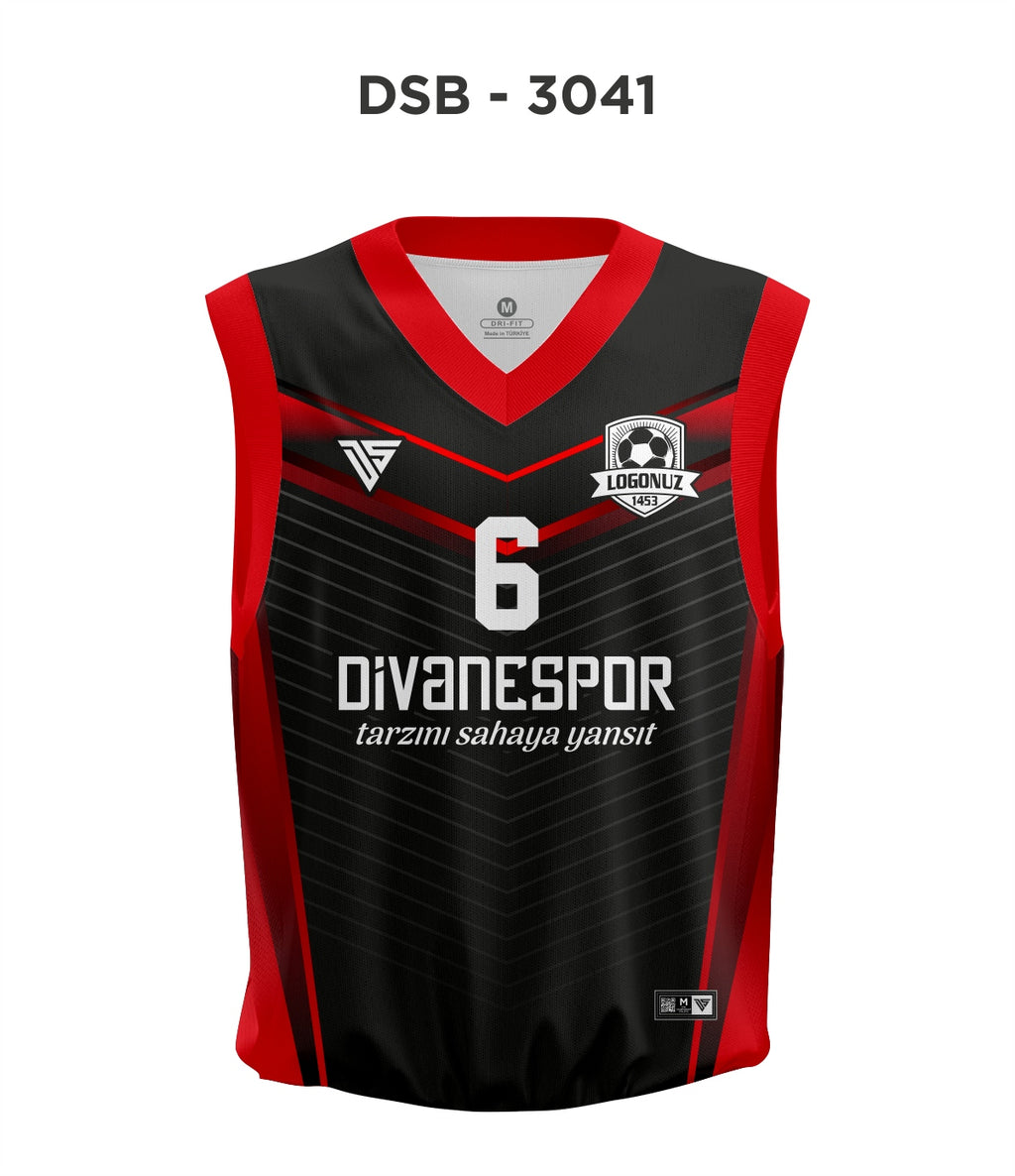 DSF 3041 Siyah-Kırmızı Basketbol Forma