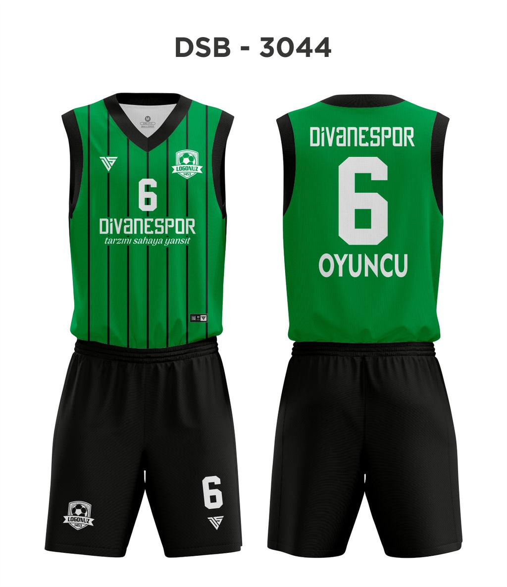 DSF 3044 Siyah-Yeşil Basketbol Forma