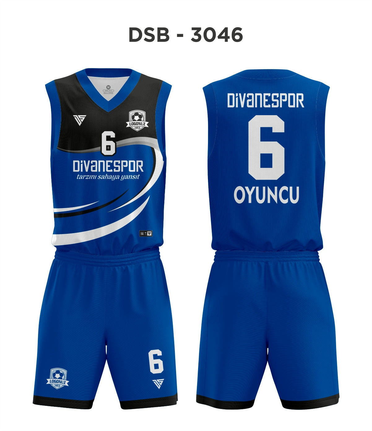 DSF 3046 Mavi-Siyah Basketbol Forma