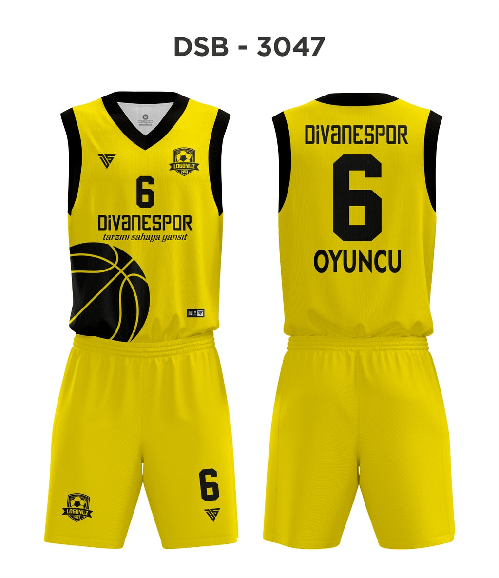 DSF 3047 Sarı-Siyah Basketbol Forma