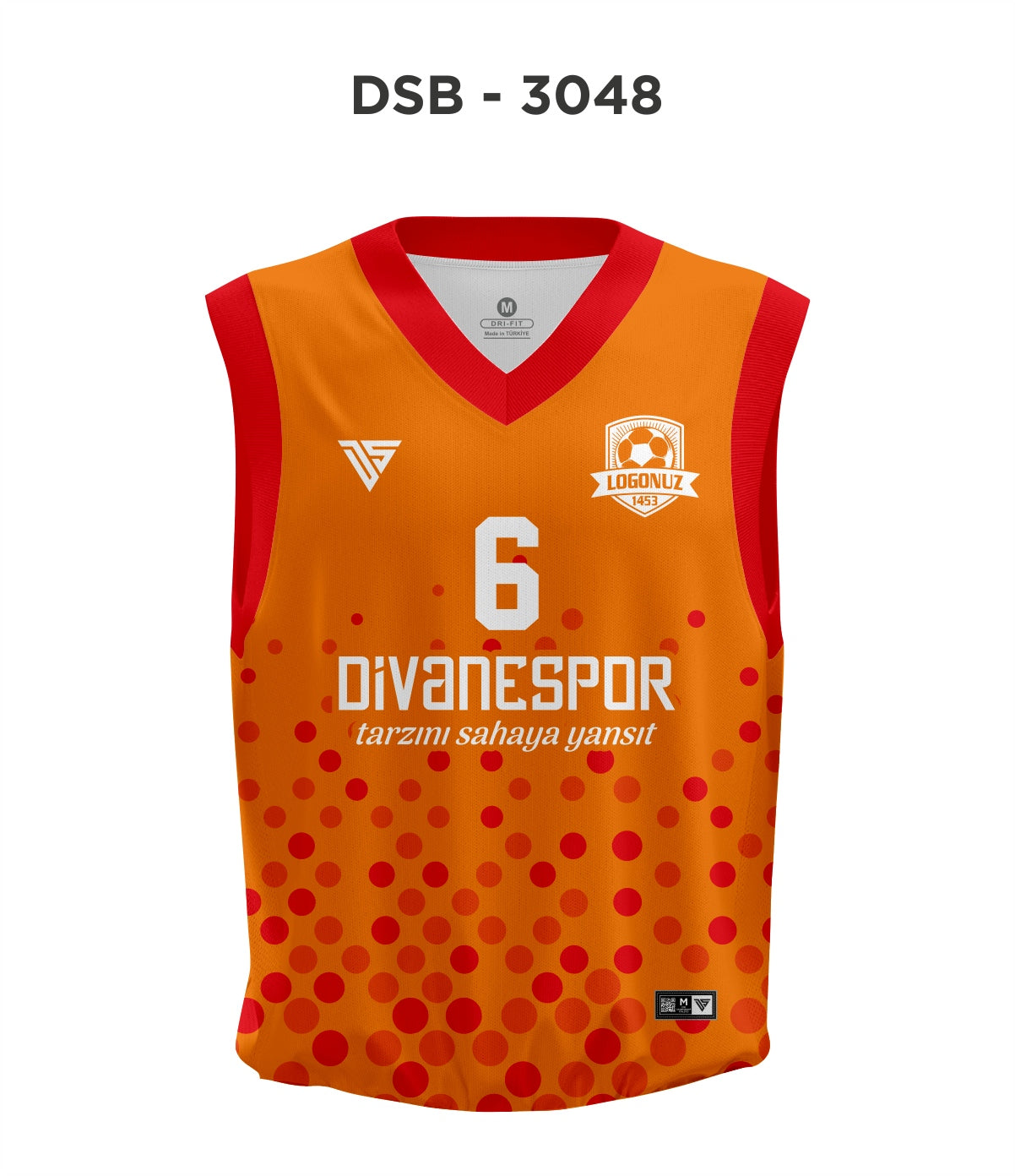 DSF 3048 Turuncu-Kırmızı Basketbol Forma