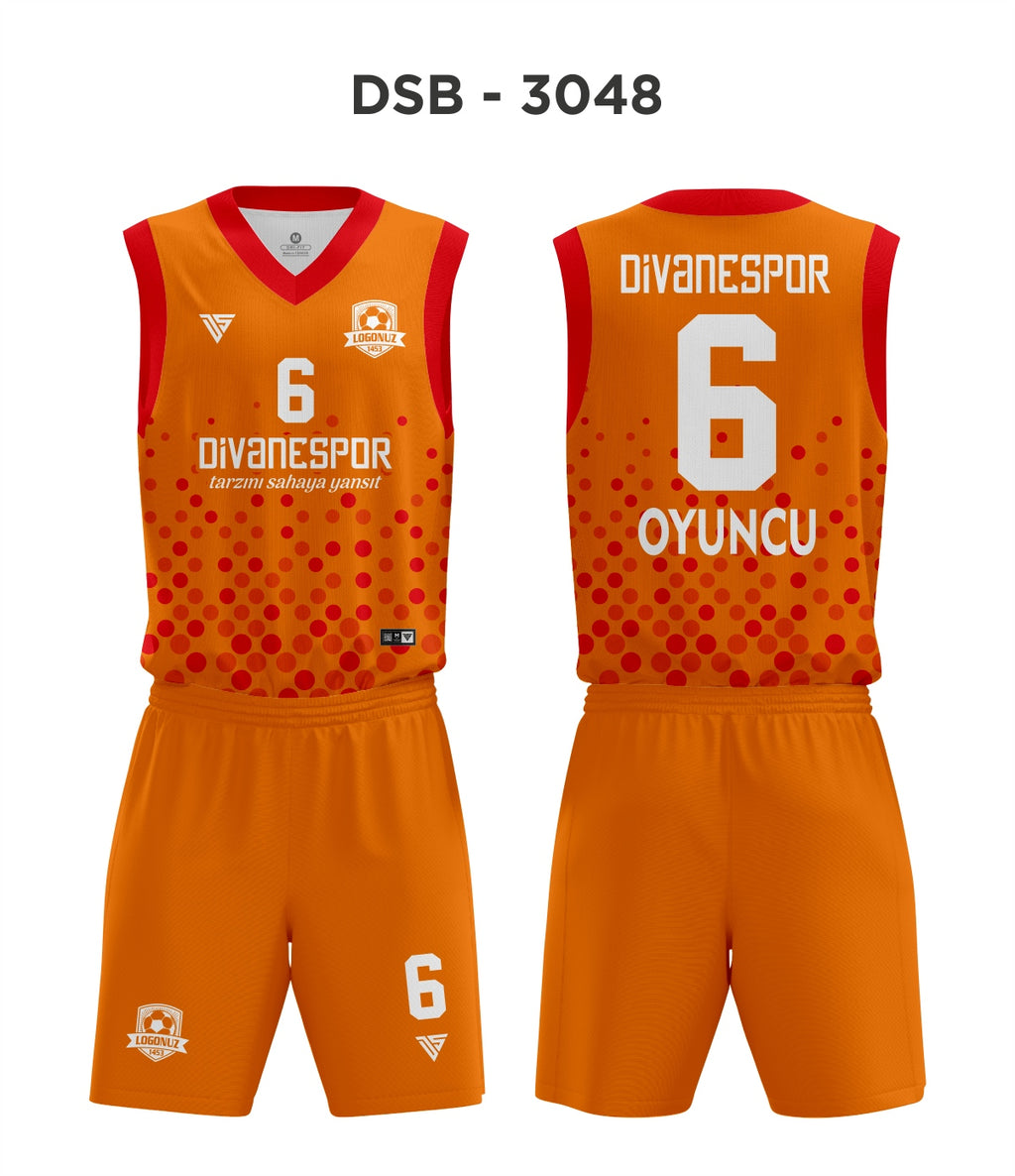 DSF 3048 Turuncu-Kırmızı Basketbol Forma