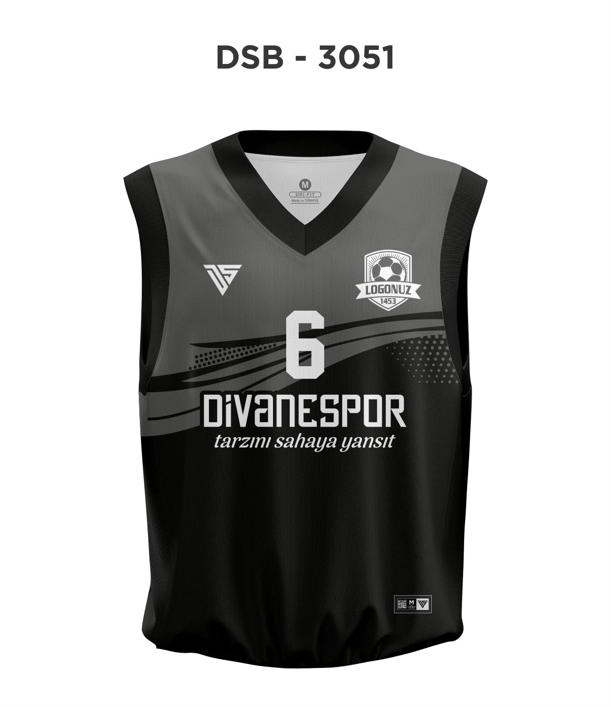 DSF 3051 Siyah-Gri Basketbol Forma