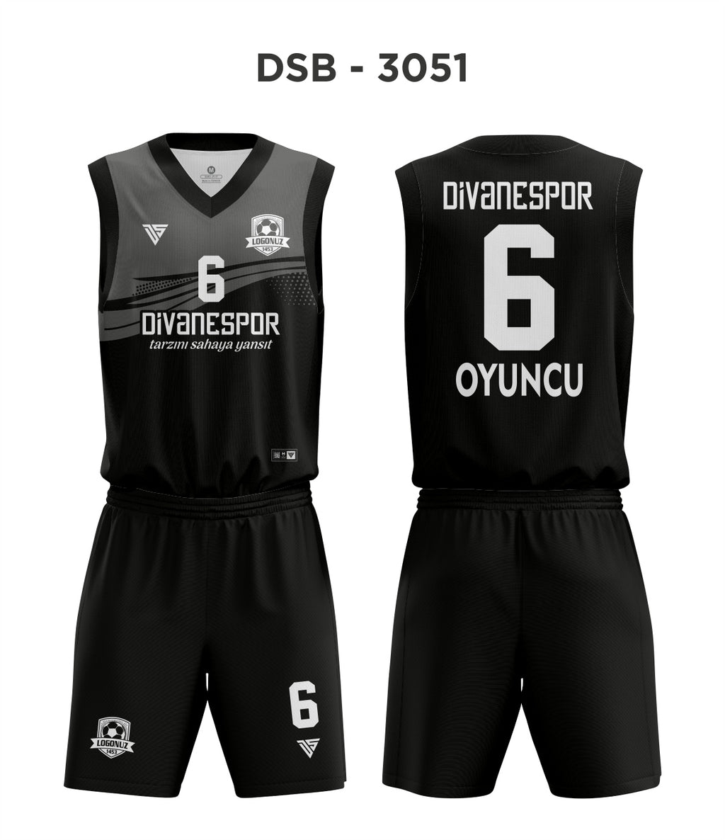 DSF 3051 Siyah-Gri Basketbol Forma