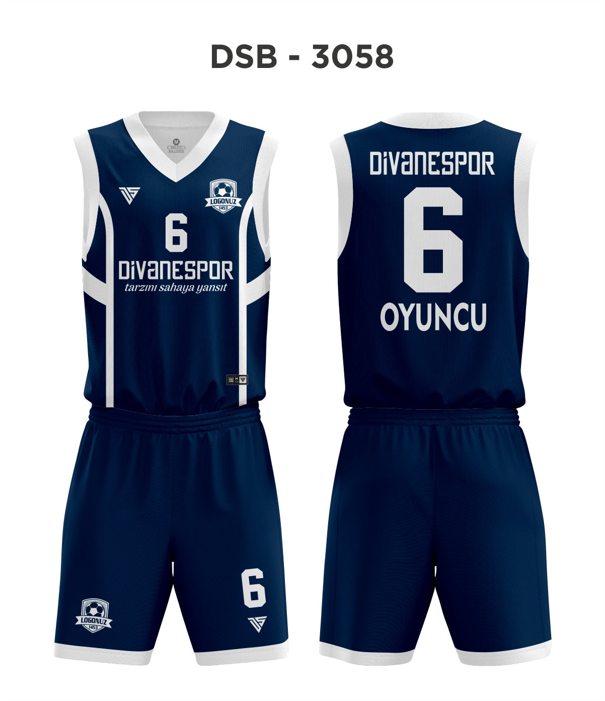 DSF 3058 Lacivert-Kırmızı Basketbol Forma