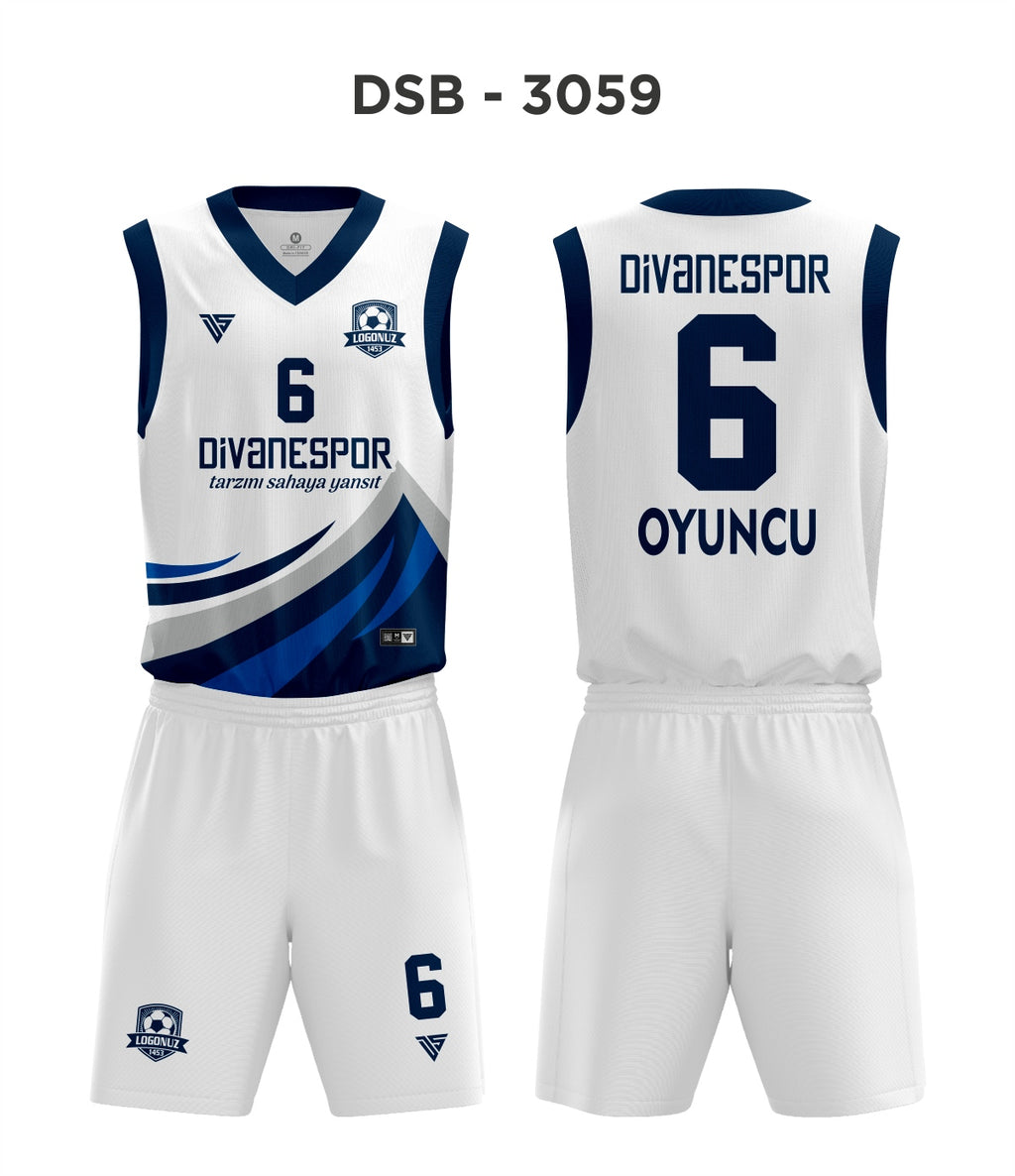 DSF 3059 Beyaz-Lacivert Basketbol Forma