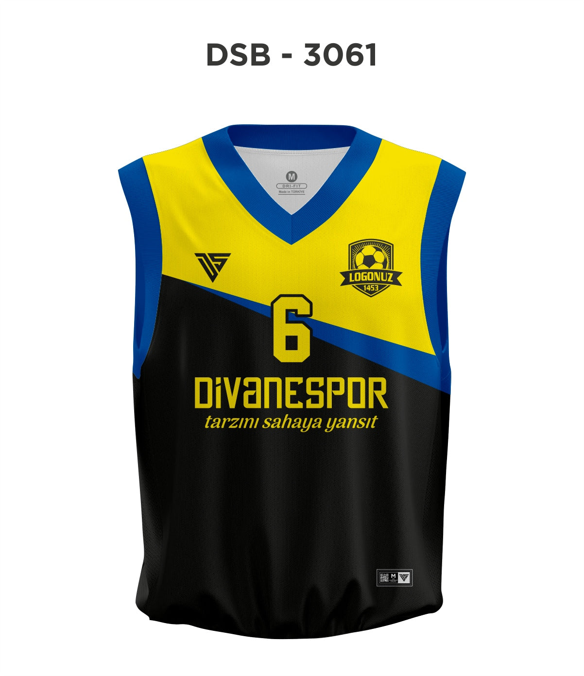 DSF 3061 Siyah-Sarı-Mavi Basketbol Forma