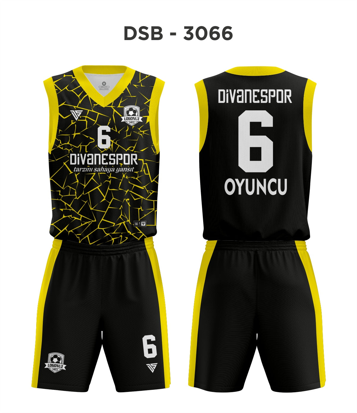 DSF 3066 Siyah-Sarı Basketbol Forma