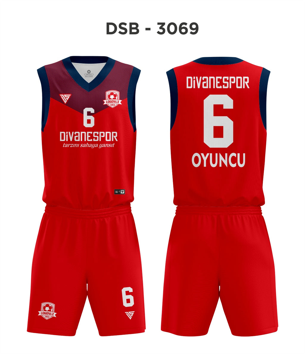 DSF 3069 Kırmızı-Lacivert Basketbol Forma