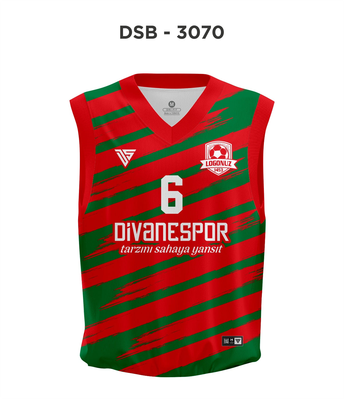 DSF 3070 Yeşil-Kırmızı Basketbol Forma