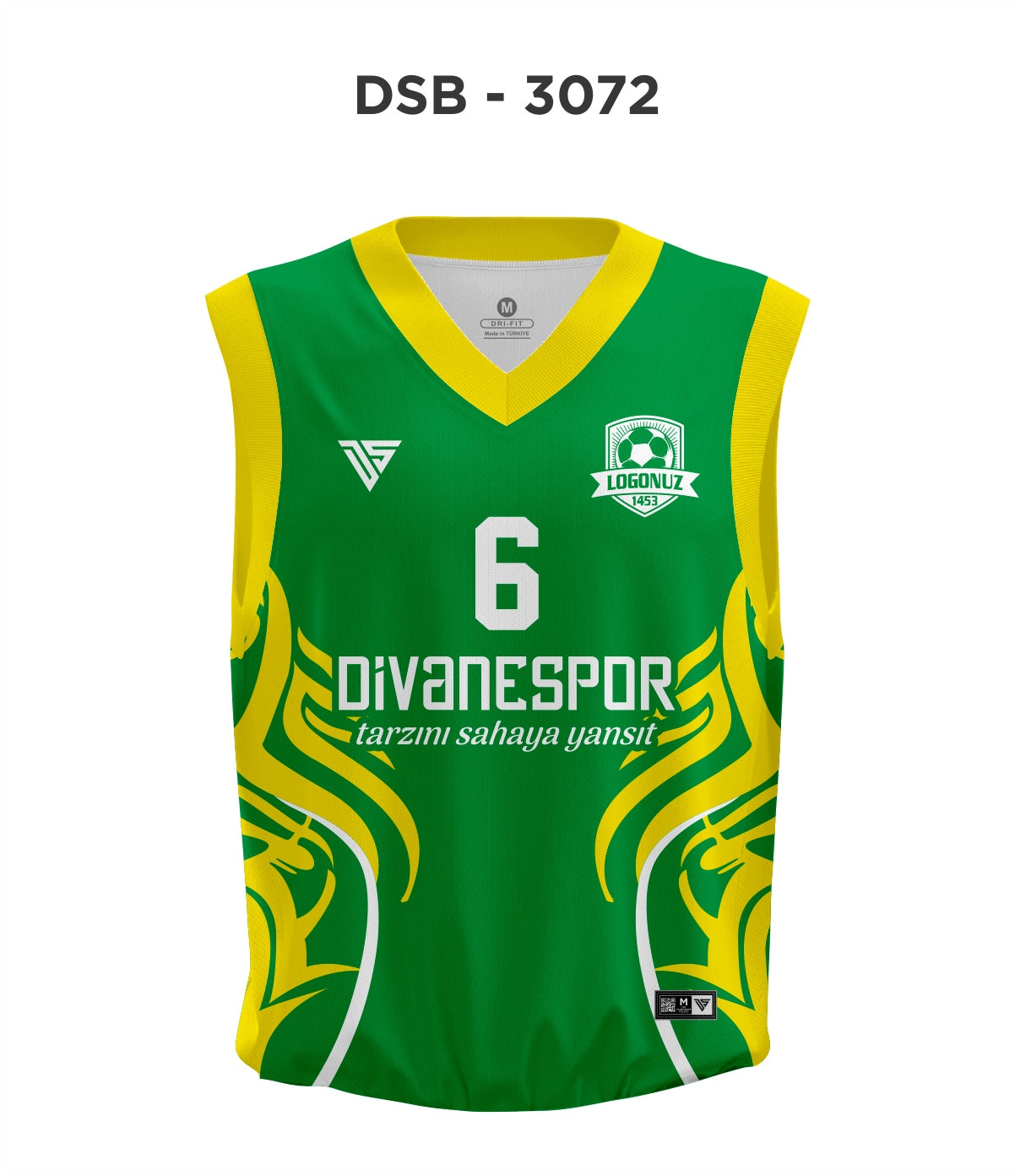 DSF 3072 Yeşil-Sarı Basketbol Forma