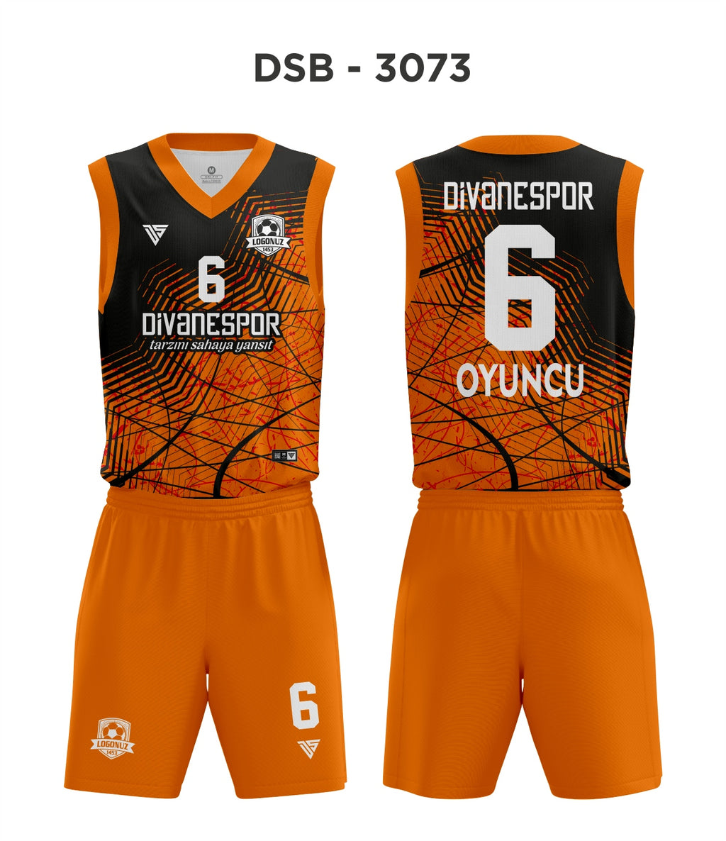 DSF 3073 Turuncu-Siyah Basketbol Forma