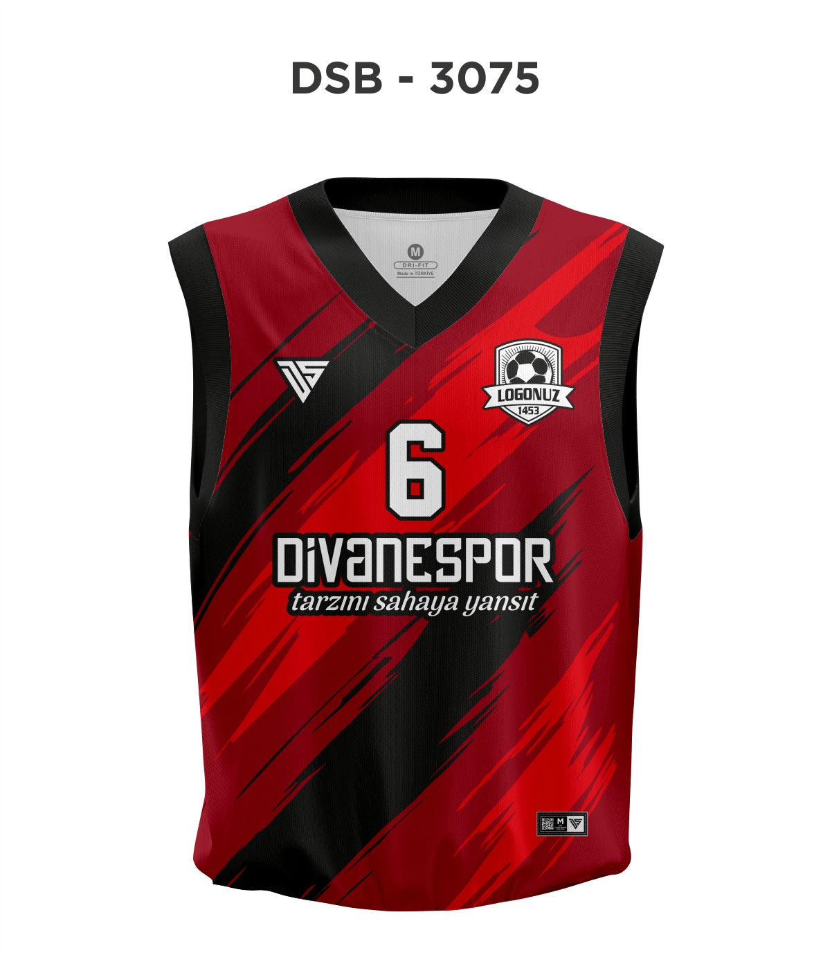 DSF 3075 Siyah-Bordo-Kırmızı Basketbol Forma