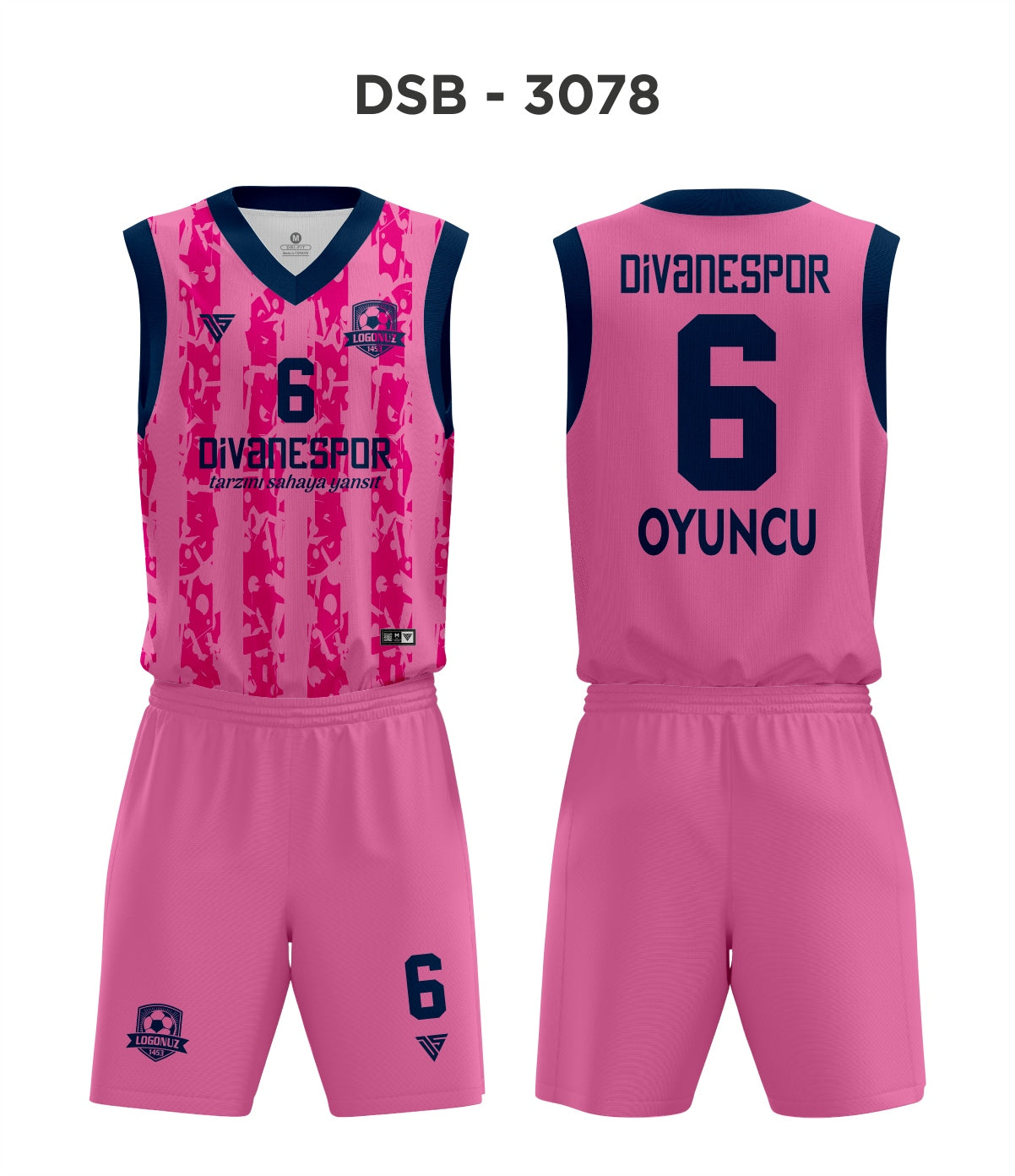 DSF 3078 Pembe-Lacivert Basketbol Forma