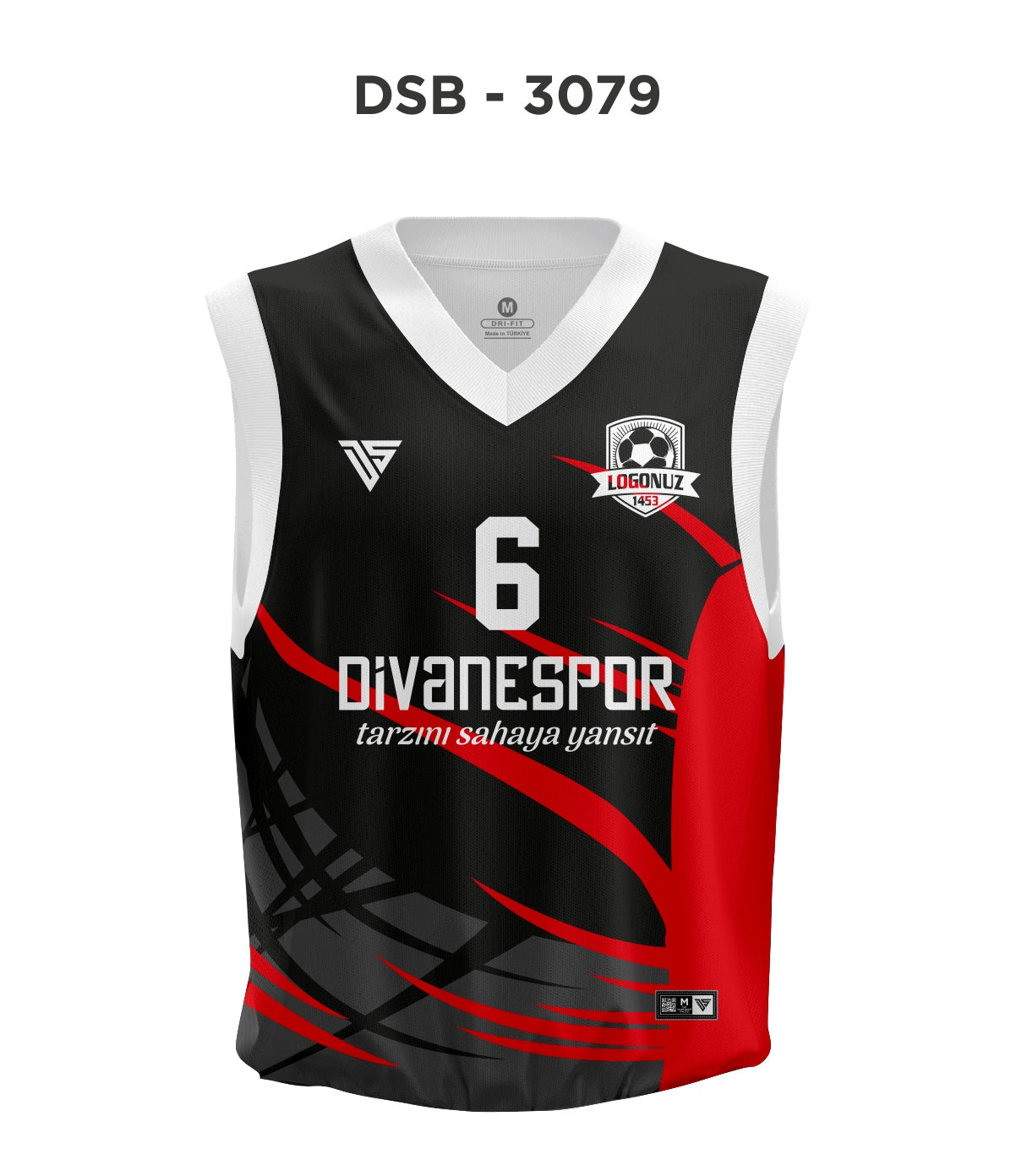 DSF 3079 Siyah-Kırmızı Basketbol Forma