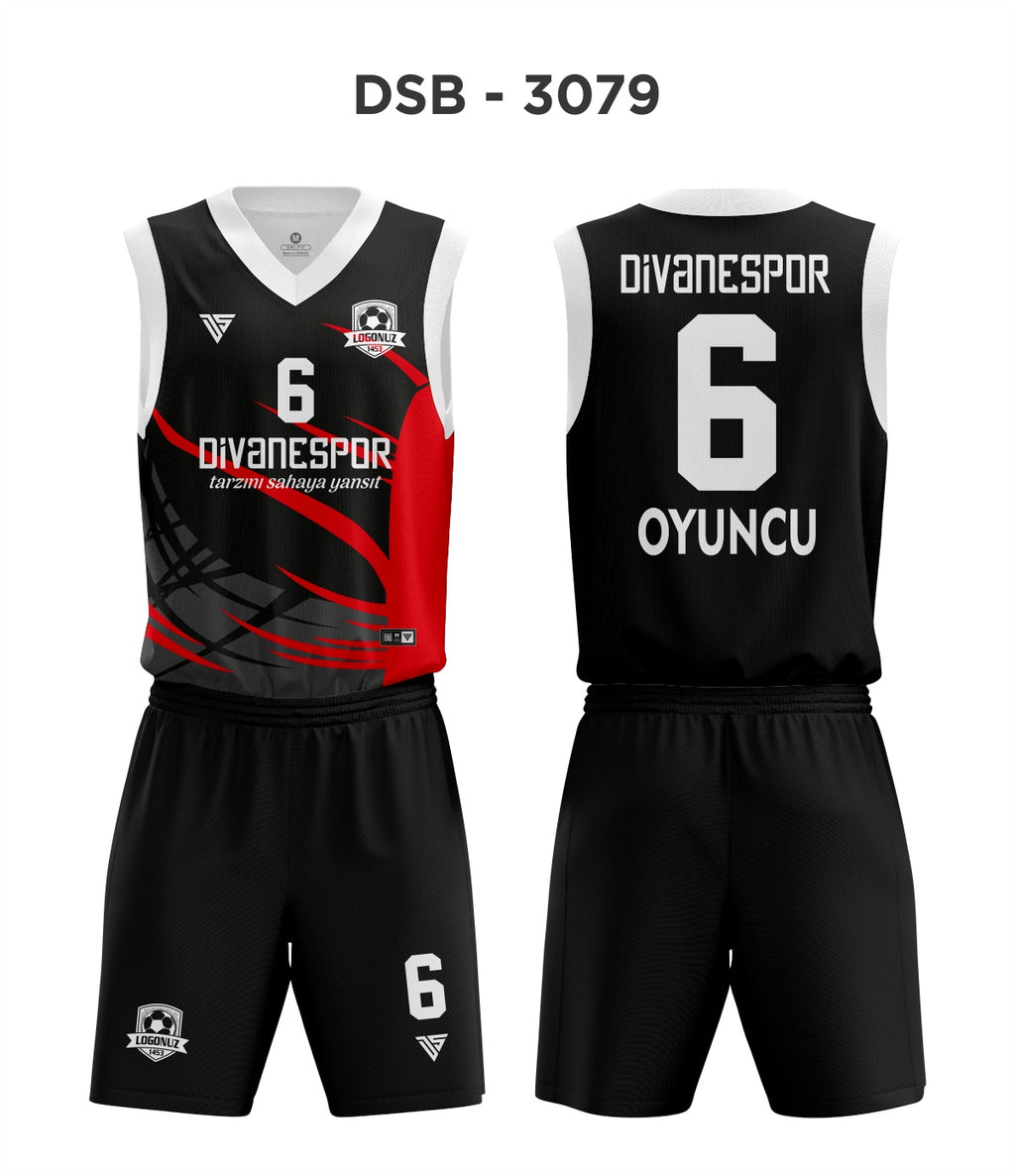 DSF 3079 Siyah-Kırmızı Basketbol Forma