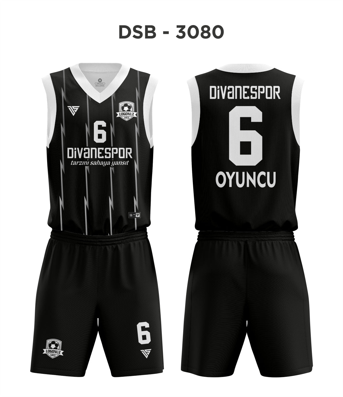 DSF 3080 Siyah-Beyaz Basketbol Forma