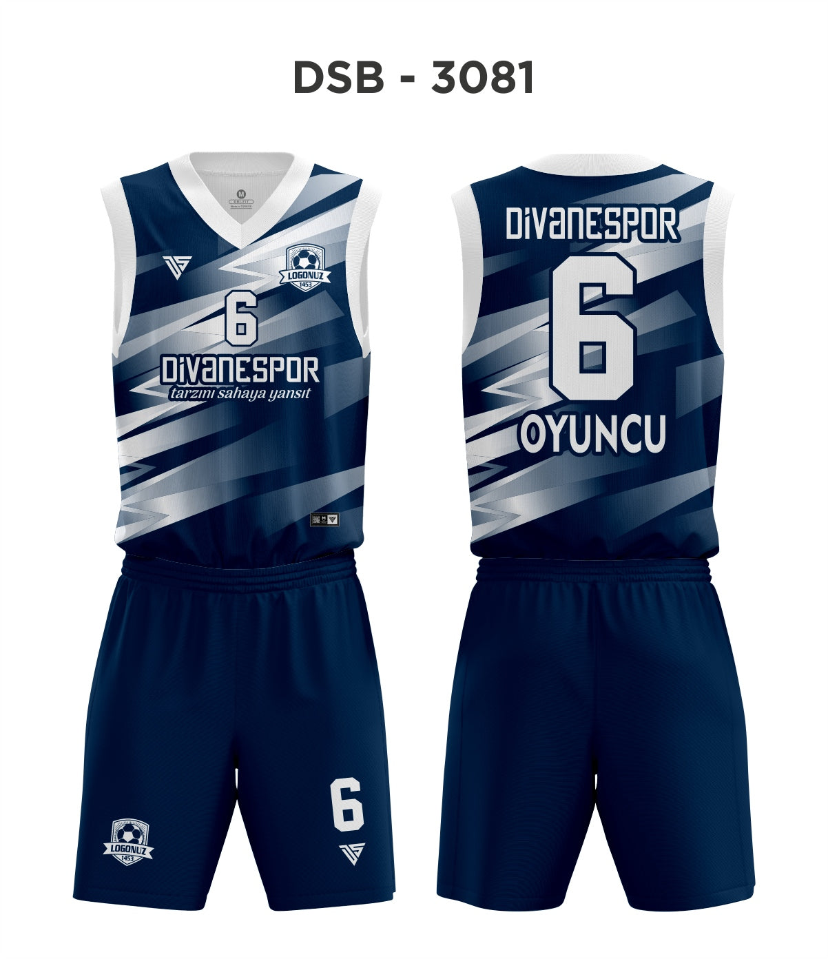 DSF 3081 Lacivert-Beyaz Basketbol Forma