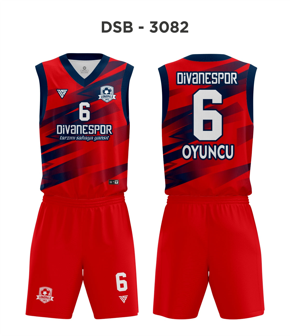 DSF 3082 Kırmızı-Lacivert Basketbol Forma