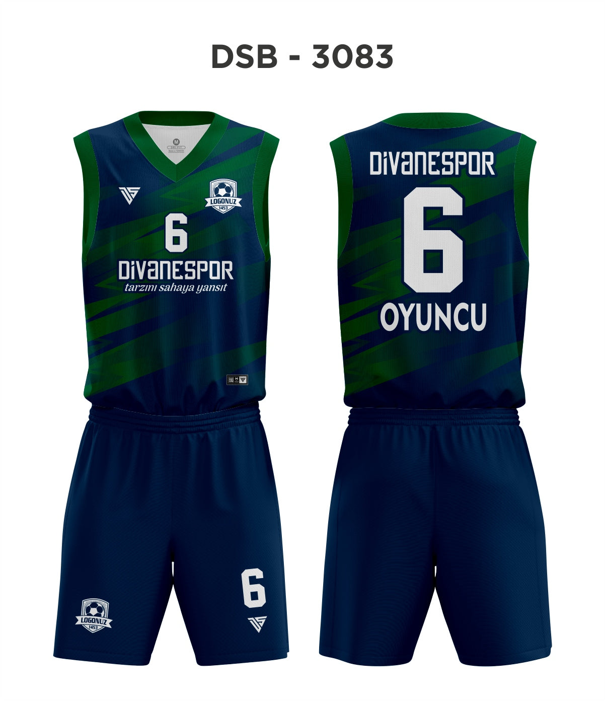 DSF 3083 Lacivert-Yeşil Basketbol Forma